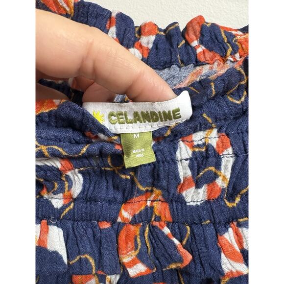 Celandine Navy Lifesaver Print Ruffle Shorts Size M NWT Nautical Anthropologie - Picture 4 of 6